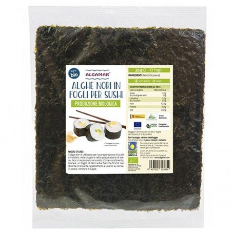 Alghe Nori disidratate 10 fogli (25g) - BIO