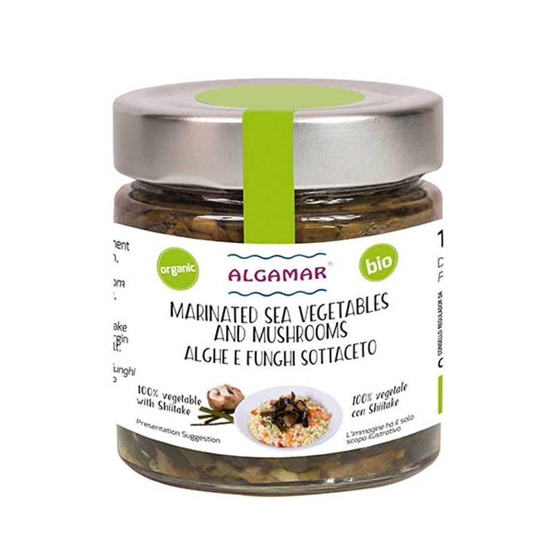 Alghe e funghi marinati (160g) - BIO