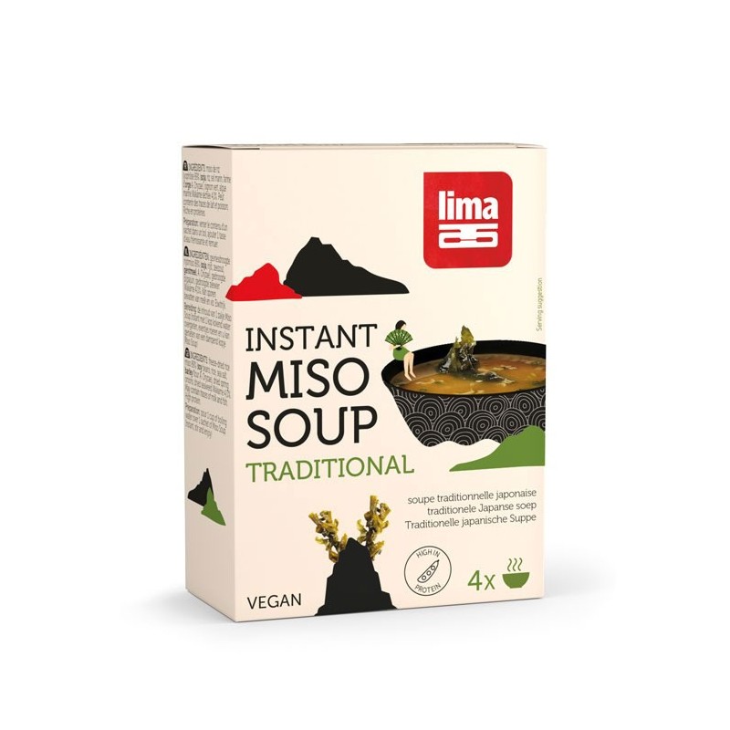 Zuppa di miso con alghe wakame istantanea (4x10g)
