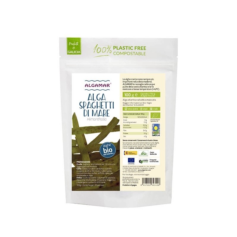 Alghe Spaghetti di mare di Galizia disidratate (100g) - BIO