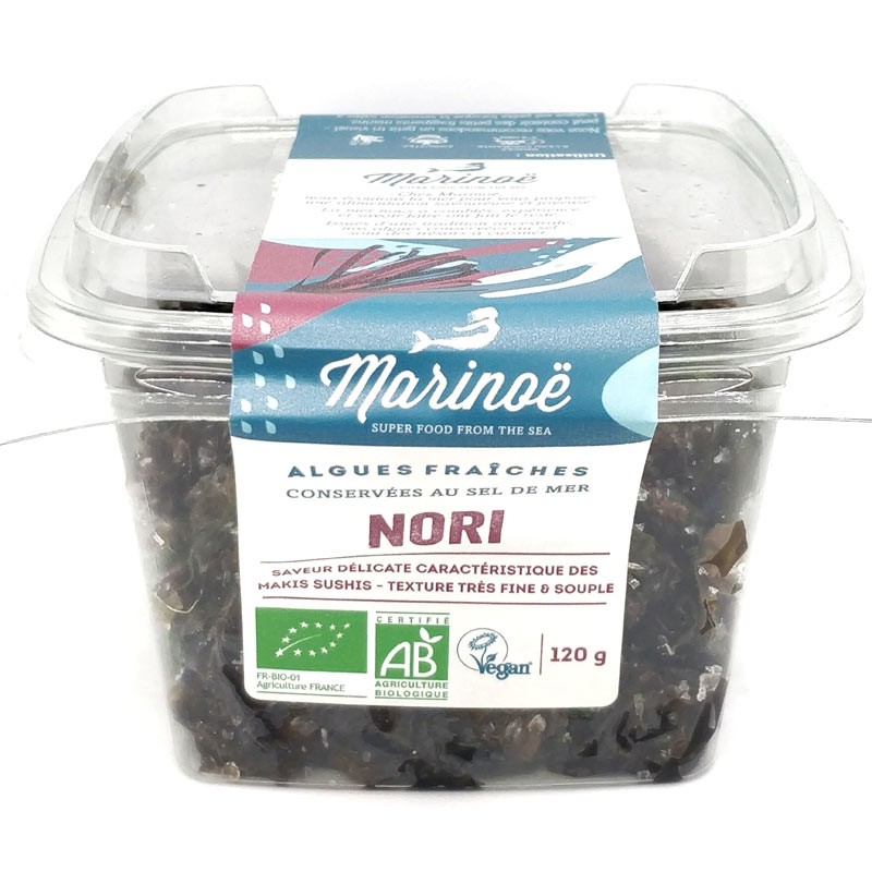 Alghe Nori fresche sotto sale (120g) - BIO