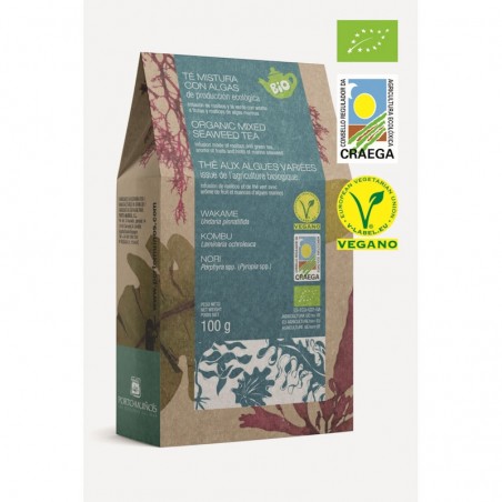 Infuso di Rooibos e Tè verde con alghe e aroma frutta - 100 g BIO