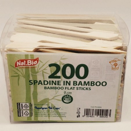 Spadine bamboo  9 cm  per spiedini e burger (200pz)