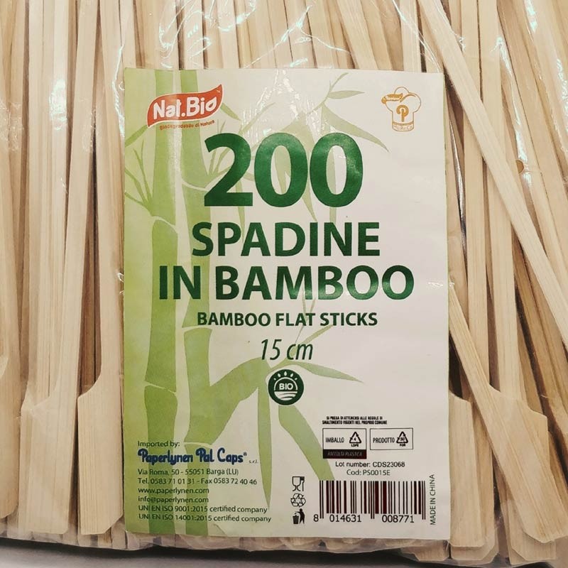 Spadine bamboo  15 cm  per spiedini e burger (200pz)