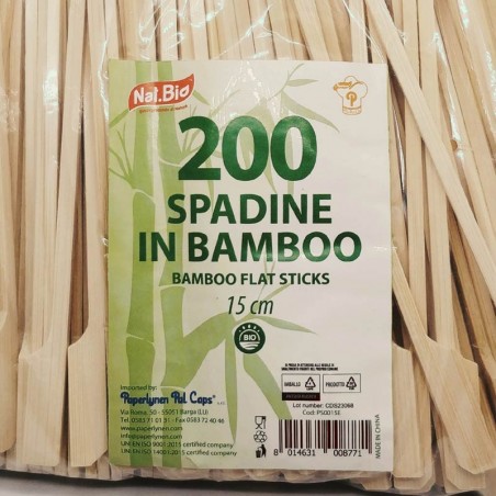 Spadine bamboo  15 cm  per spiedini e burger (200pz)