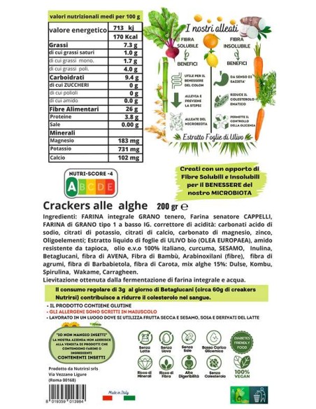 Nutrirsi |Crackers alle alghe (200g)