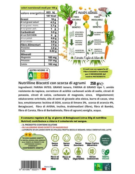 Biscotti Nutraceutici agli agrumi a Basso Carico Glicemico|PAPPATILAVITA