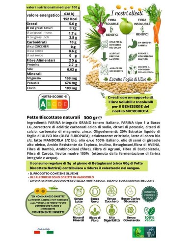 NutrirSi | Fette Biscottate Nutri Crock NATURALI (300g)
