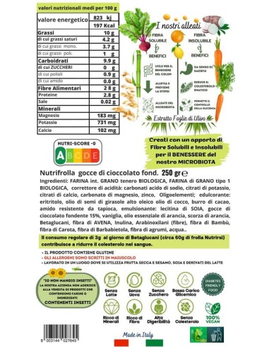 Ciambelline Nutrifrolle GOCCE CIOCC.FOND. (250g)