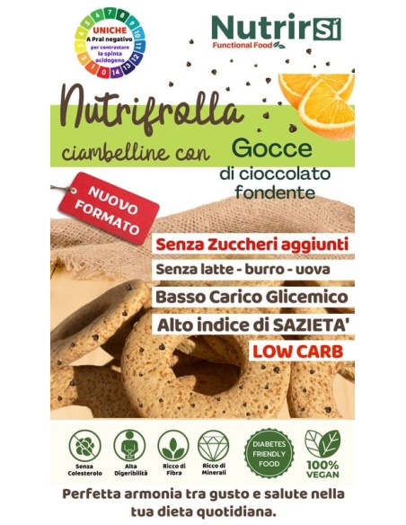 Ciambelline Nutrifrolle GOCCE CIOCC.FOND. (250g)
