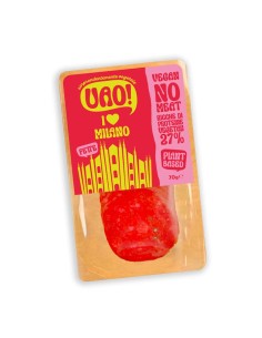 Affettato vegetale UAO tipo salame con ceci, canapa e pepe in grani