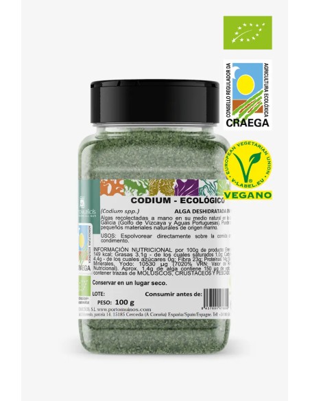 Alghe Codium disidratate in polvere (100g) BIO