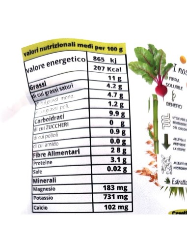 Ciambelline Nutrifrolle CACAO AMARO/GRANELLA NOCCIOLE (250g) Nutrirsi - valori nutrizionali