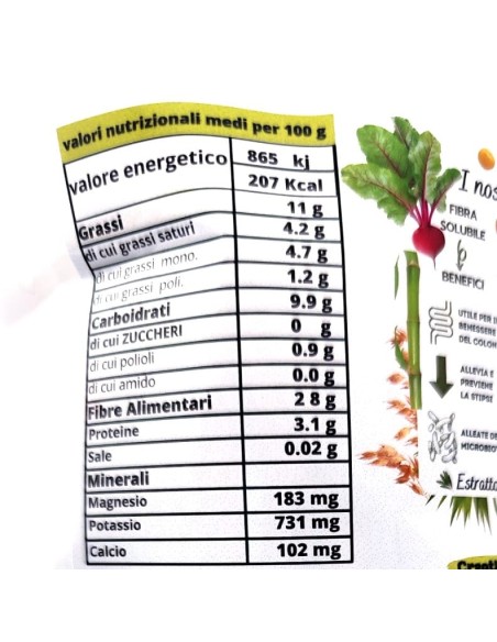 Ciambelline Nutrifrolle CACAO AMARO/GRANELLA NOCCIOLE (250g) Nutrirsi - valori nutrizionali