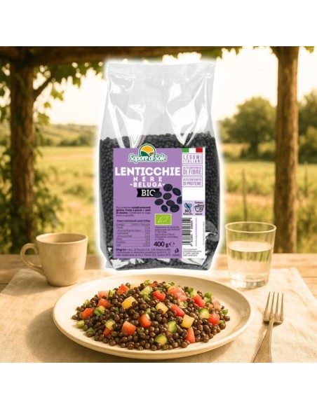 Lenticchie Nere Beluga BIO (400g) - insalata estiva