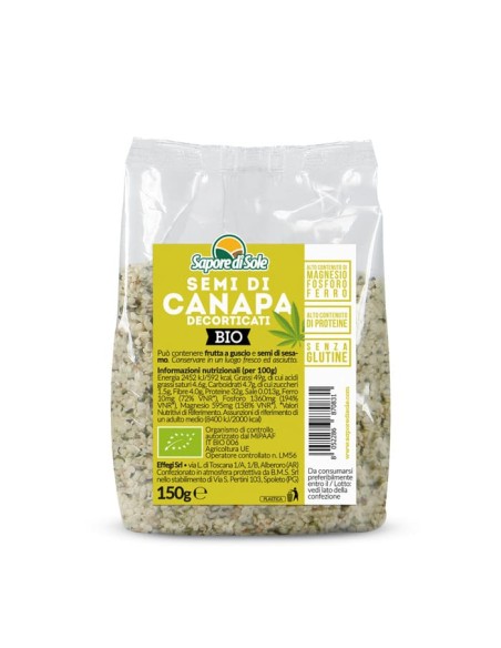 Semi di Canapa Decorticati BIO (150g) Sapore di Sole