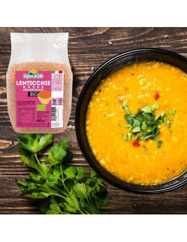 Zuppa di Lenticchie rosse decorticate BIO (400g) Sapore di Sole