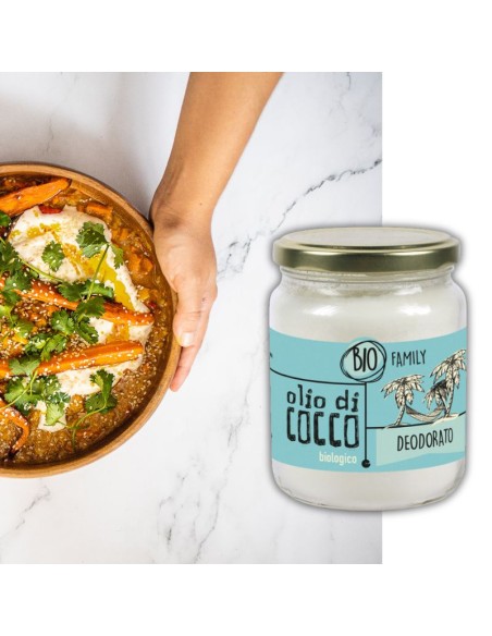 Cucina orientale con Olio di cocco deodorato BIO (300g) Biofamily