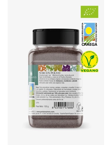 Alghe Nori disidratate in polvere (pet 150g) – BIO