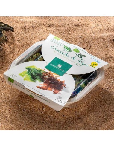 Insalata di Alghe (lattuga-spaghetti-wakame) fresche sotto sale (200g) BIO
