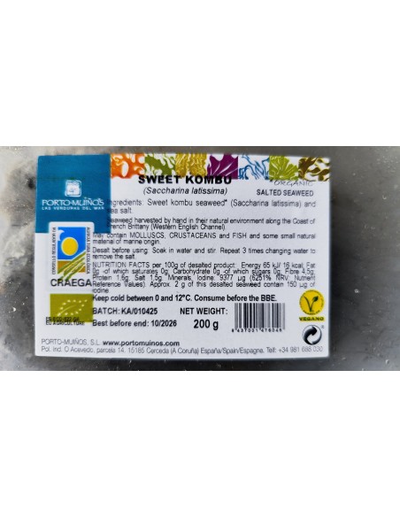 Alghe Kombu Royal fresche sotto sale (200g) – BIO