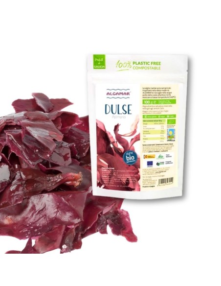 Alghe Dulse (Palmaria palm.) disidratate in pezzi (50g) BIO