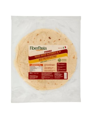 Piadine a basso indice glicemico 300g (3 pz) - fiberpasta