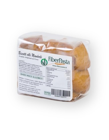 Biscotti artigianali alle mandorle a basso indice glicemico (250g) - fiberpasta