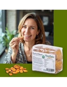 Biscotti artigianali alle mandorle a basso indice glicemico (250g) - fiberpasta