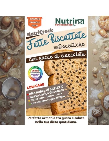 Fette Biscottate a Basso Carico Glicemico - GOCCE CIOCCOLATO (300g) - Nutrirsi