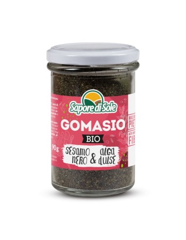 Gomasio biologico di sesamo nero e alga dulse Sapore di Sole vasetto 90g