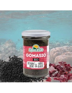 Gomasio biologico di sesamo nero e alga dulse Sapore di Sole vasetto 90g
