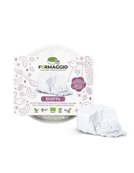 Ecotta alternativa vegetale tipo ricotta a base di anacardi e mandorle