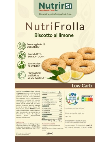 frollini al limone low carb con eritritolo e fibre