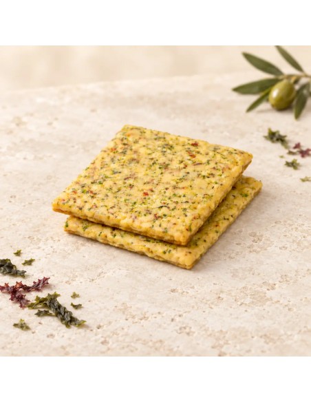 Crackers NutriCrack alle 5 alghe con Dulse Kombu Spirulina Wakame e Carragheen