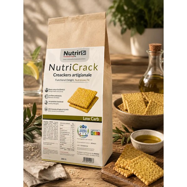 Confezione NutriCrack crackers artigianali Low Carb 200 g